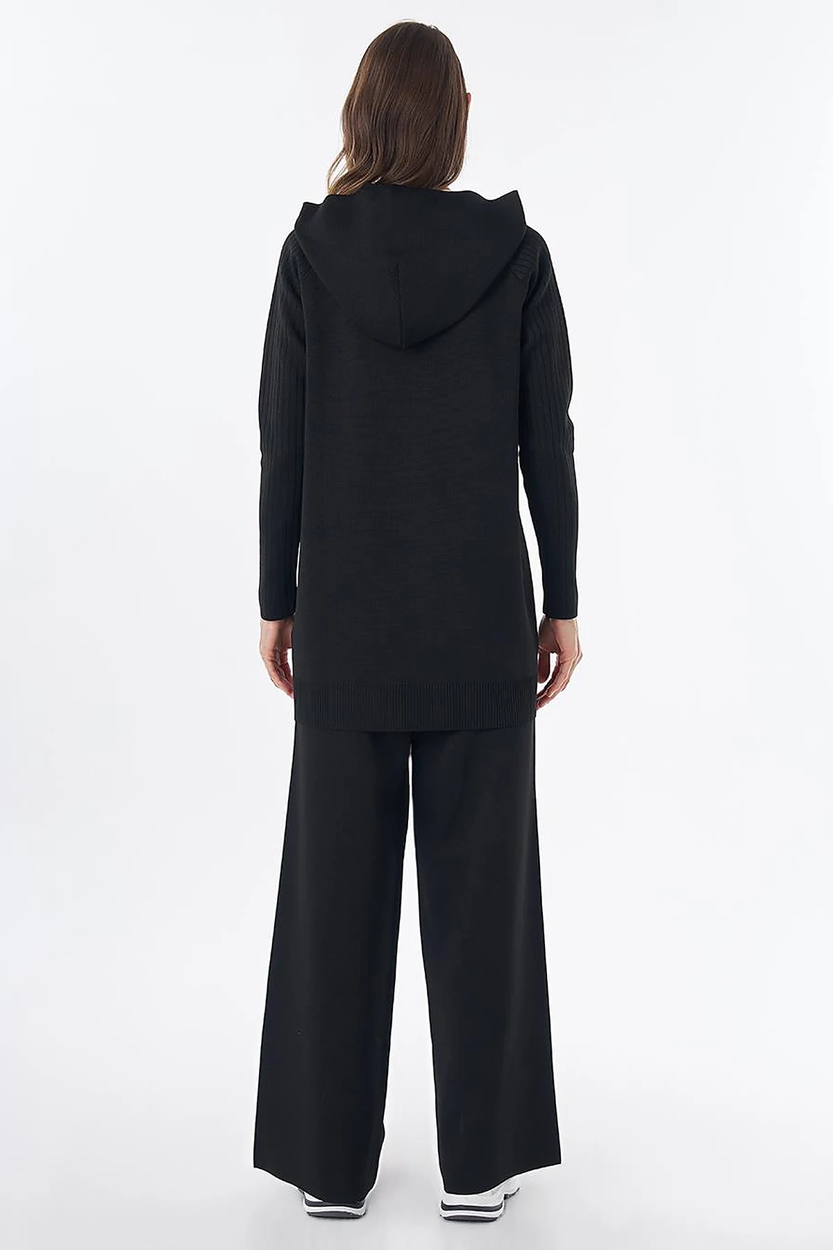 Hooded Knit Set – Black