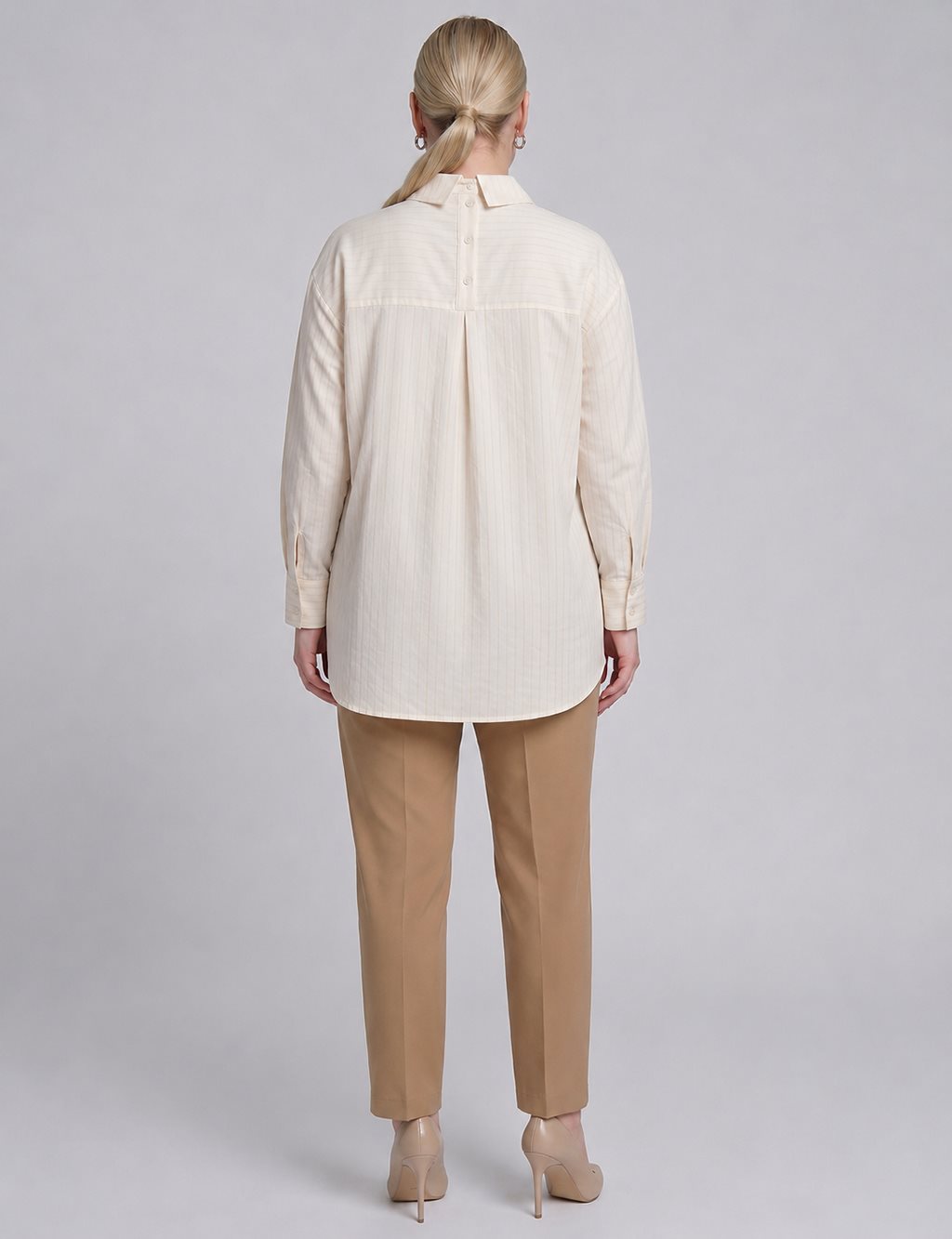 Embroidered Modal Blouse – Cream