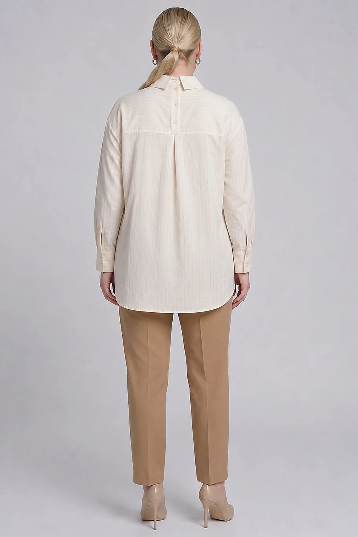Embroidered Modal Blouse – Cream