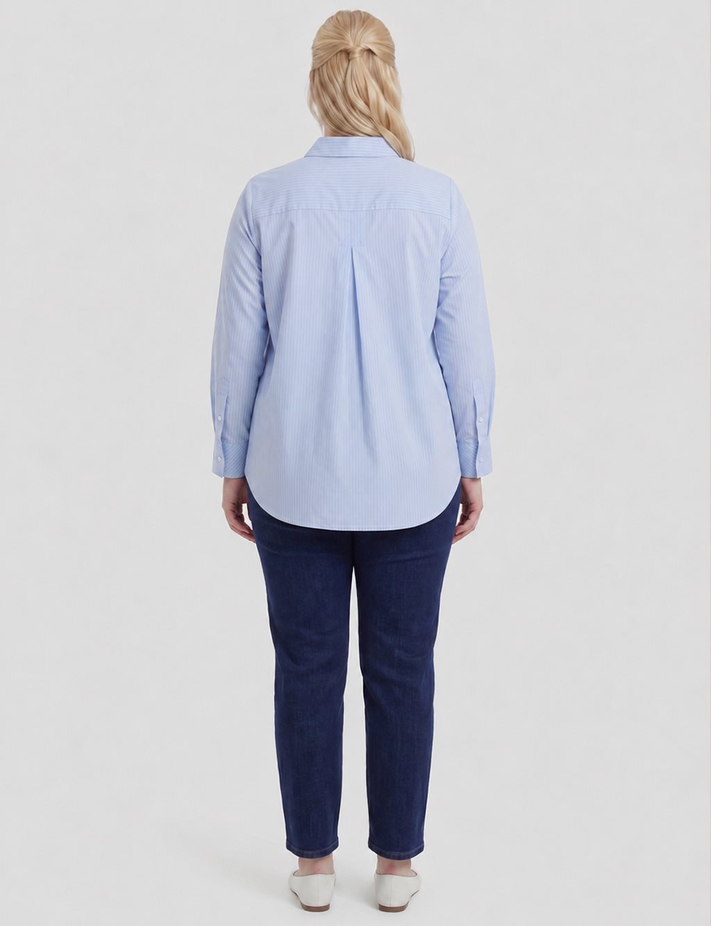 Appliqué Detail Modal Tunic – Air Force Blue