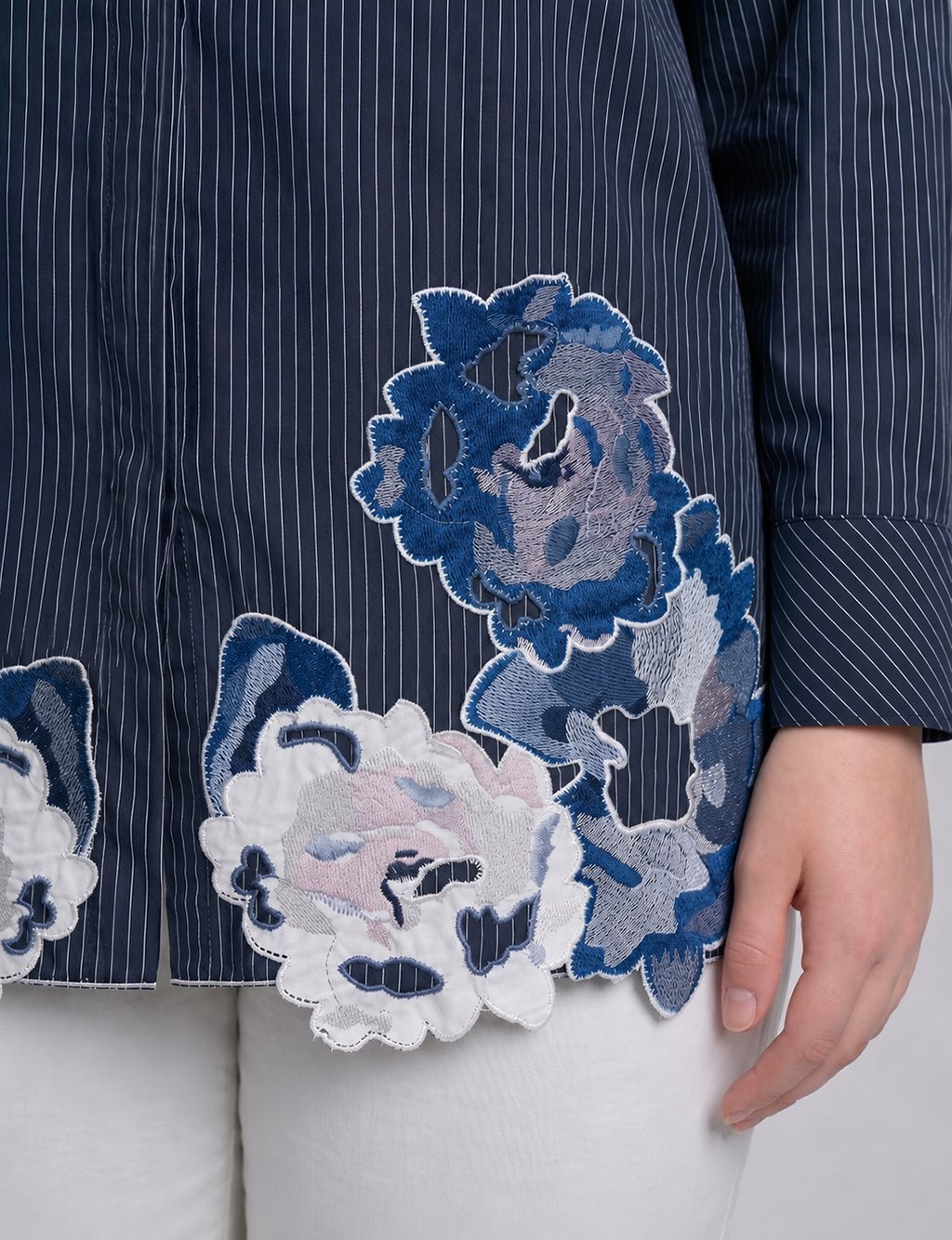Appliqué Detail Modal Tunic – Dark Navy