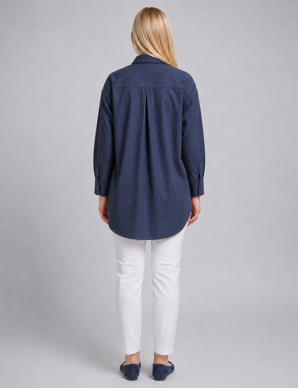 Appliqué Detail Modal Tunic – Dark Navy