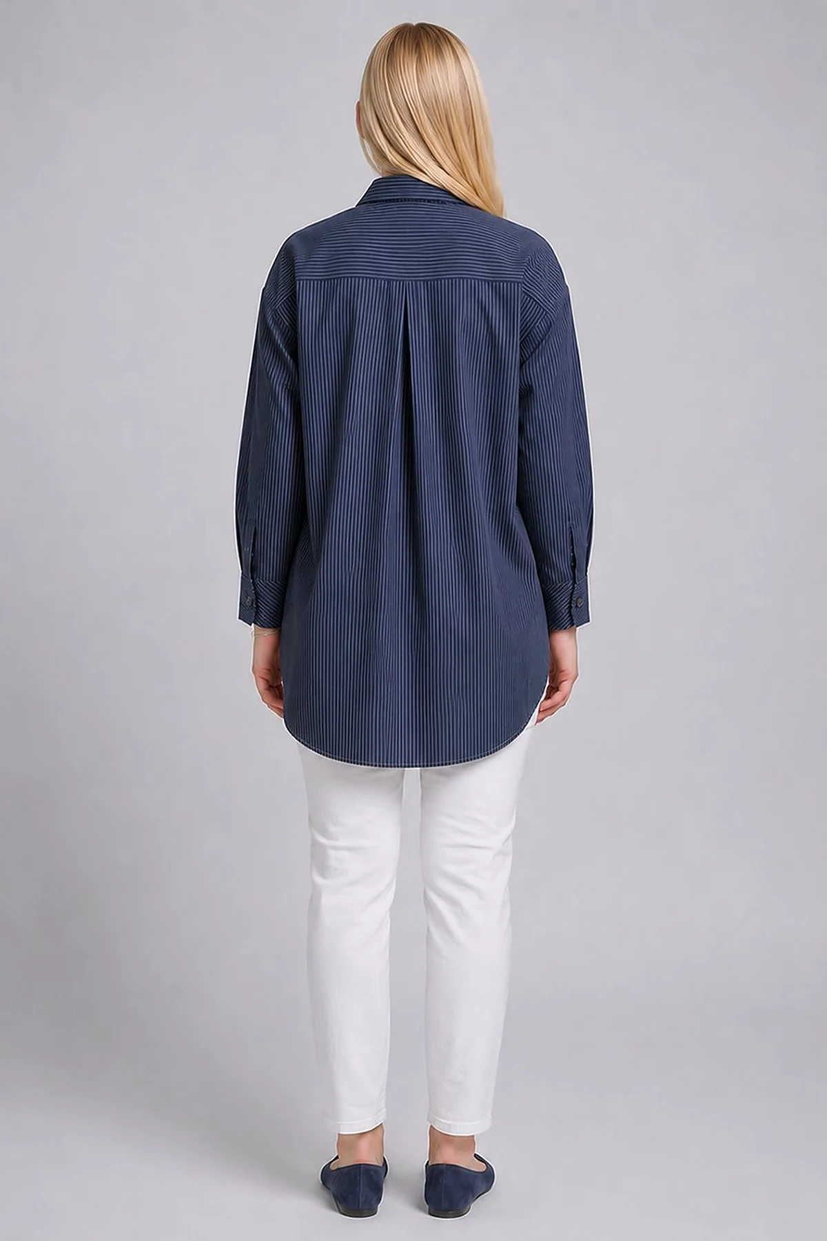 Appliqué Detail Modal Tunic – Dark Navy