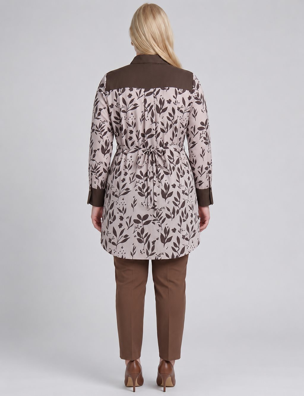 100% Cotton Floral Print Tunic – Cream