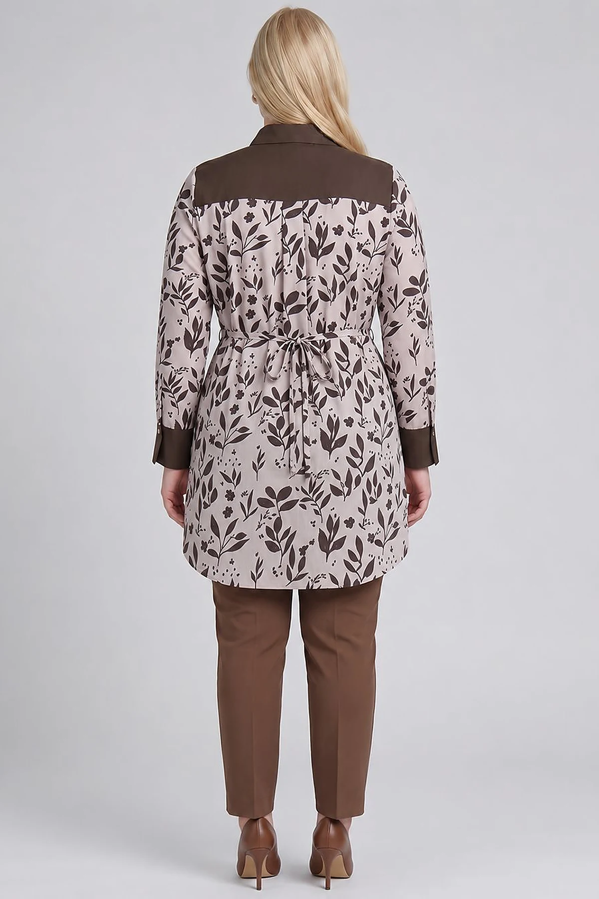 100% Cotton Floral Print Tunic – Cream