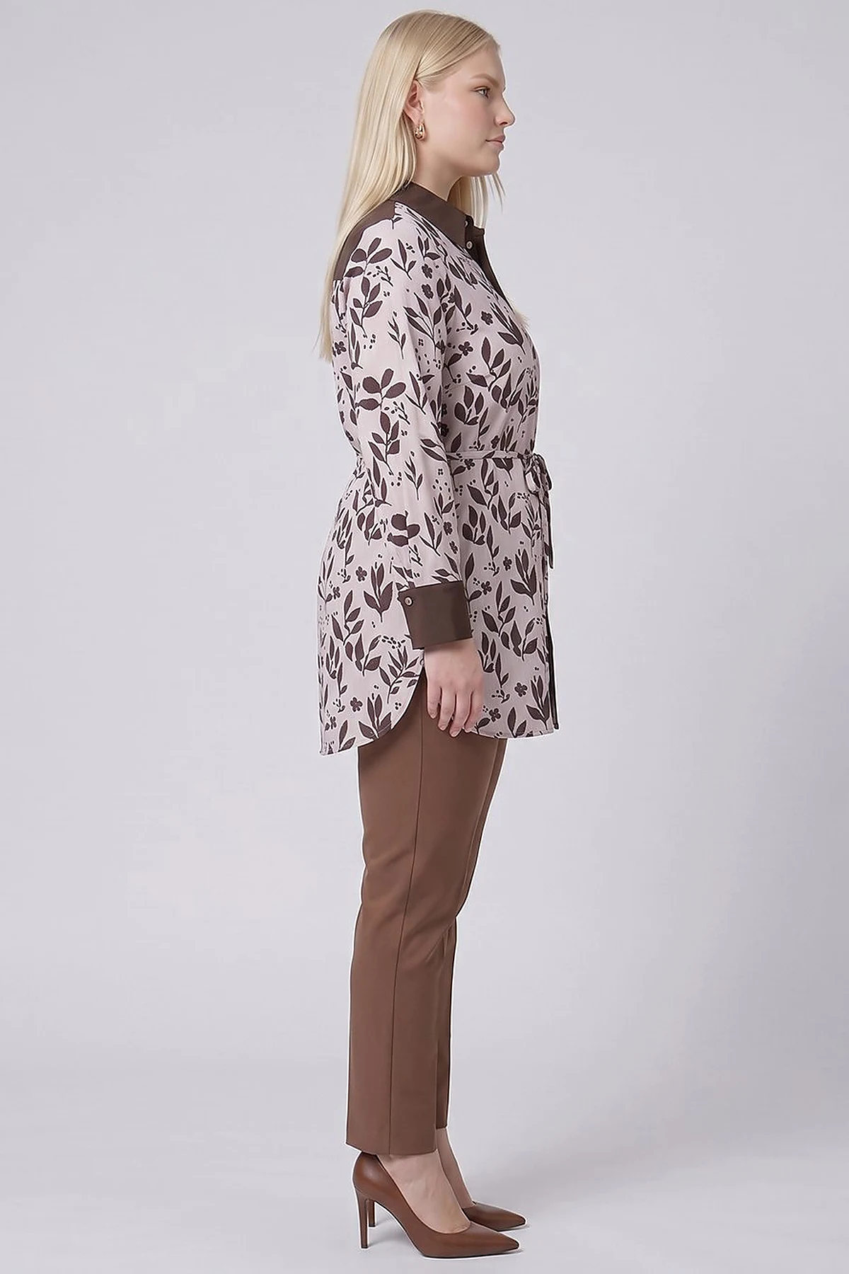 100% Cotton Floral Print Tunic – Cream