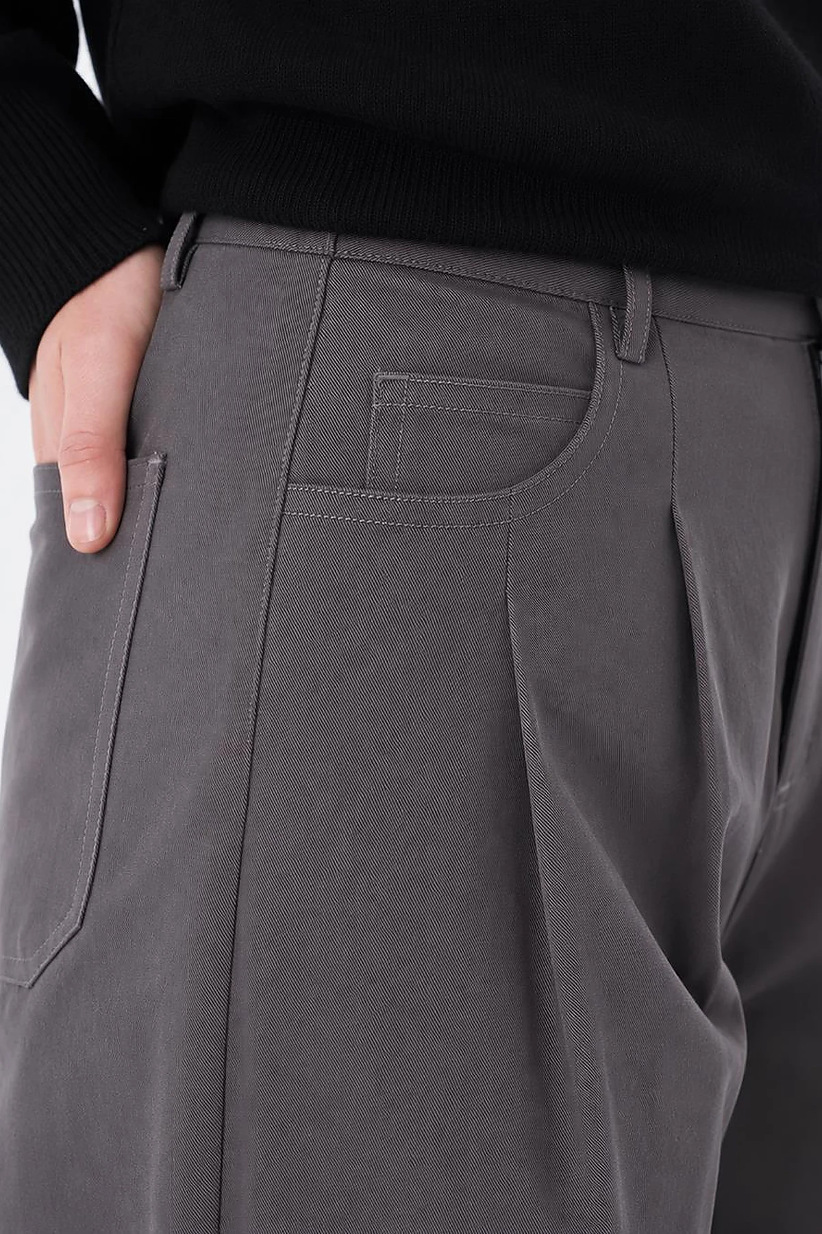 High-Waisted Wide-Leg Pants in Deep Ocean Blue
