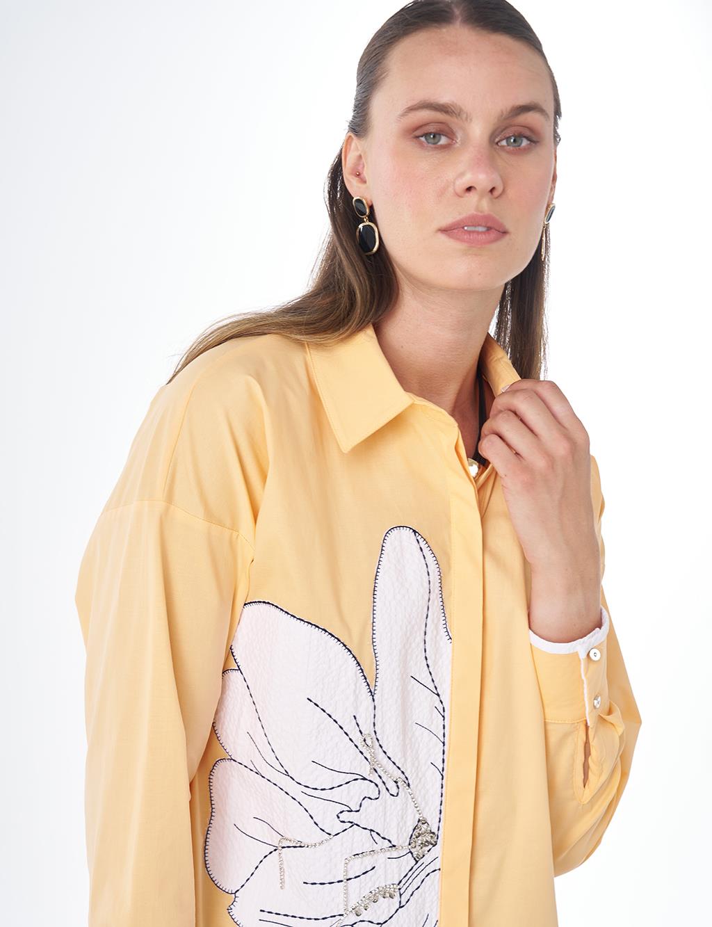 Mesh Trim Cotton Tunic – Melon