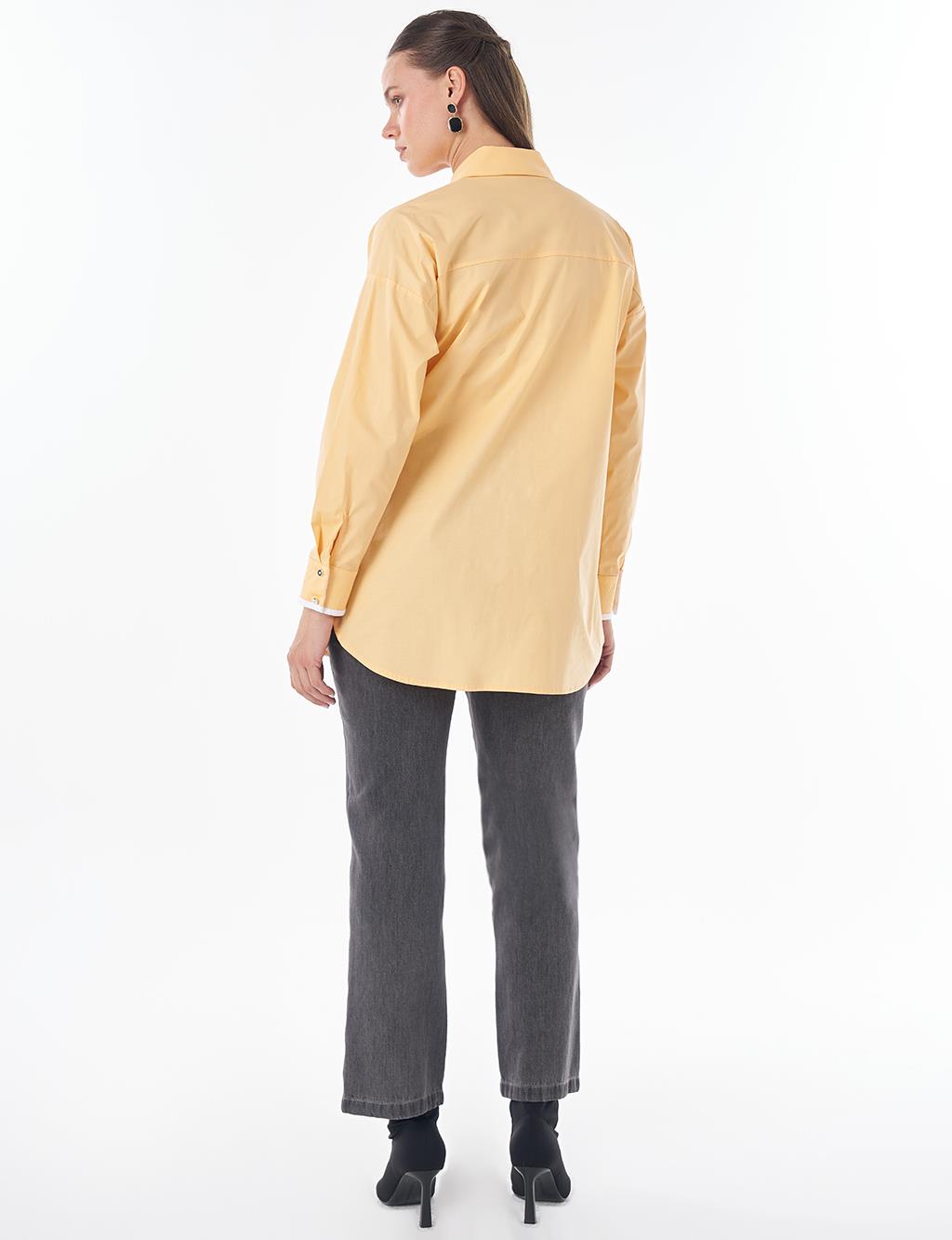 Mesh Trim Cotton Tunic – Melon
