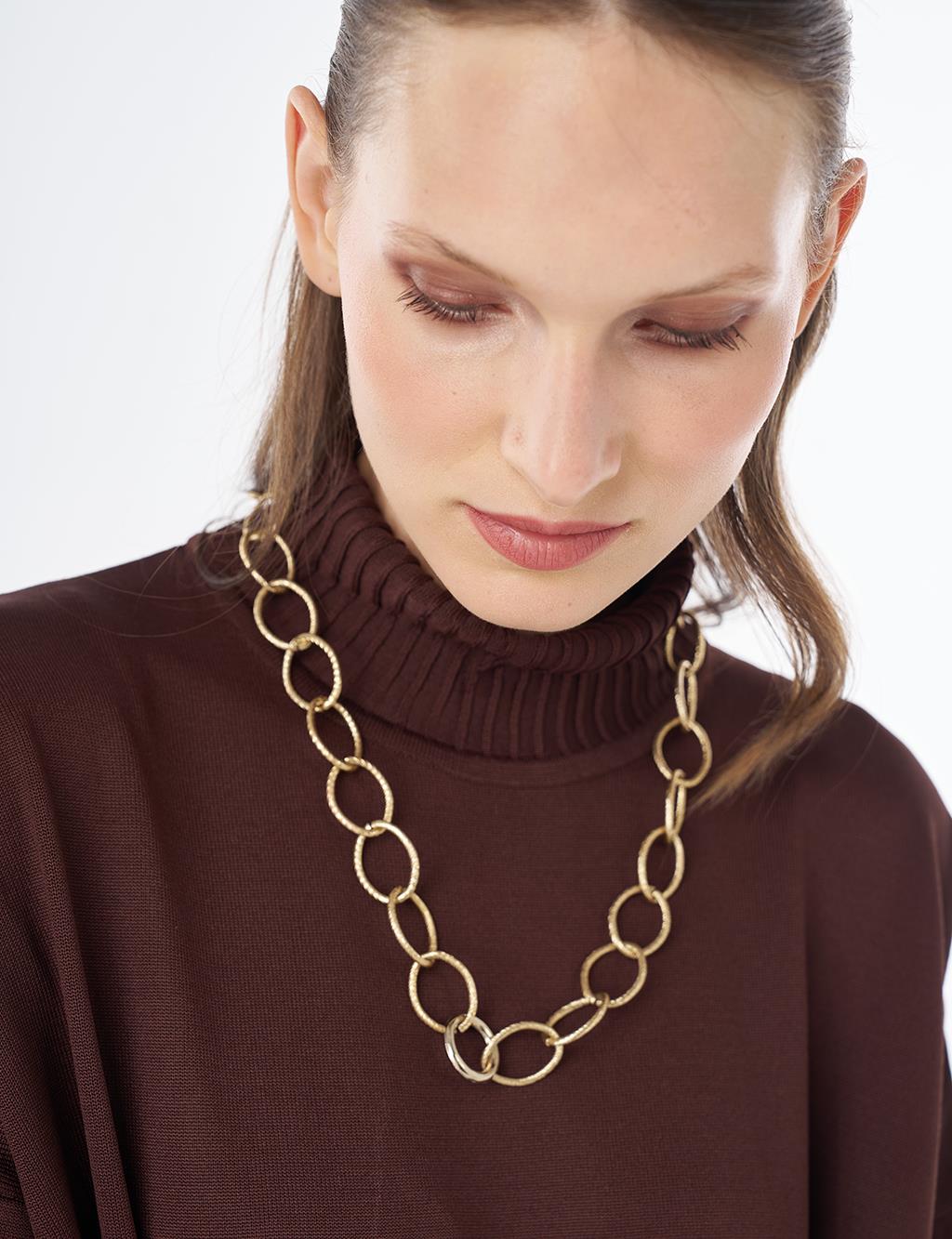 Turtleneck Knit Set Brown