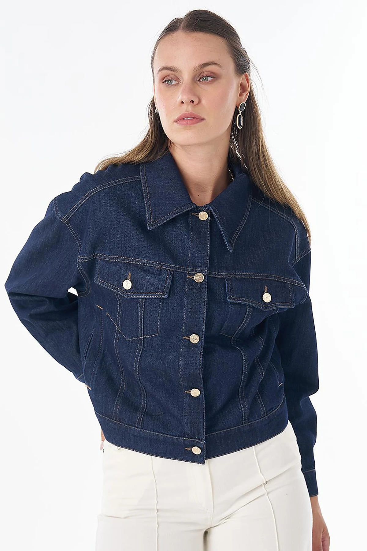 Washed Denim Jacket Blue