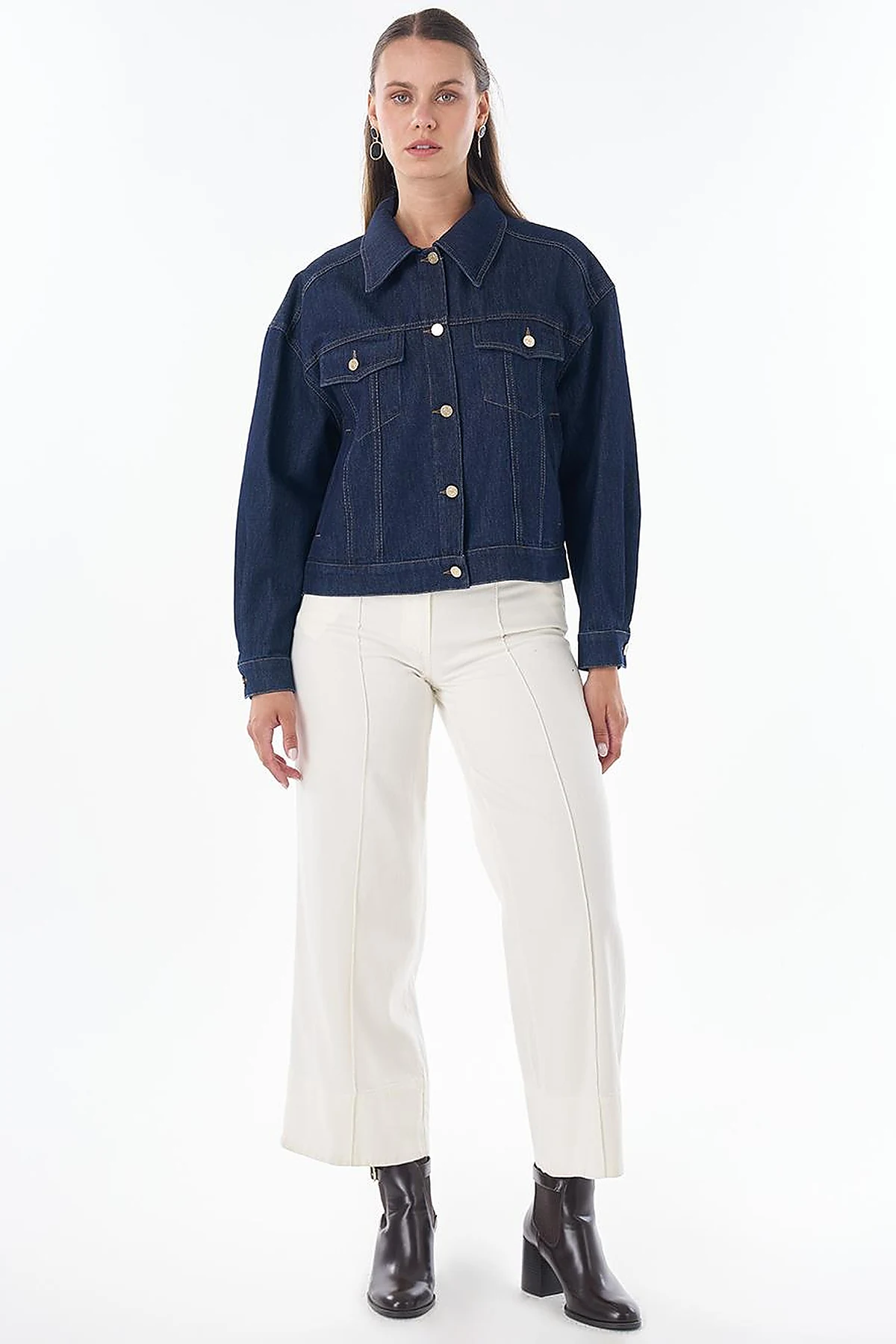 Washed Denim Jacket Blue