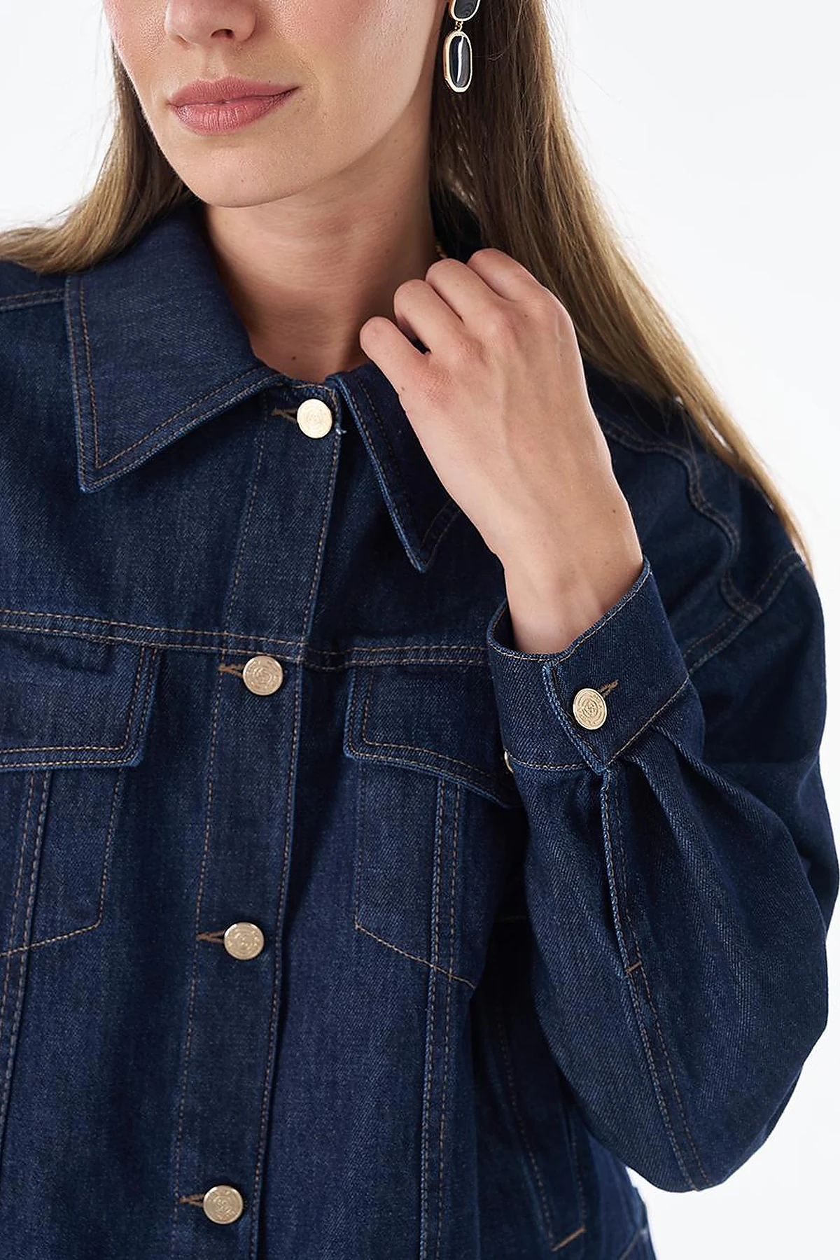 Washed Denim Jacket Blue