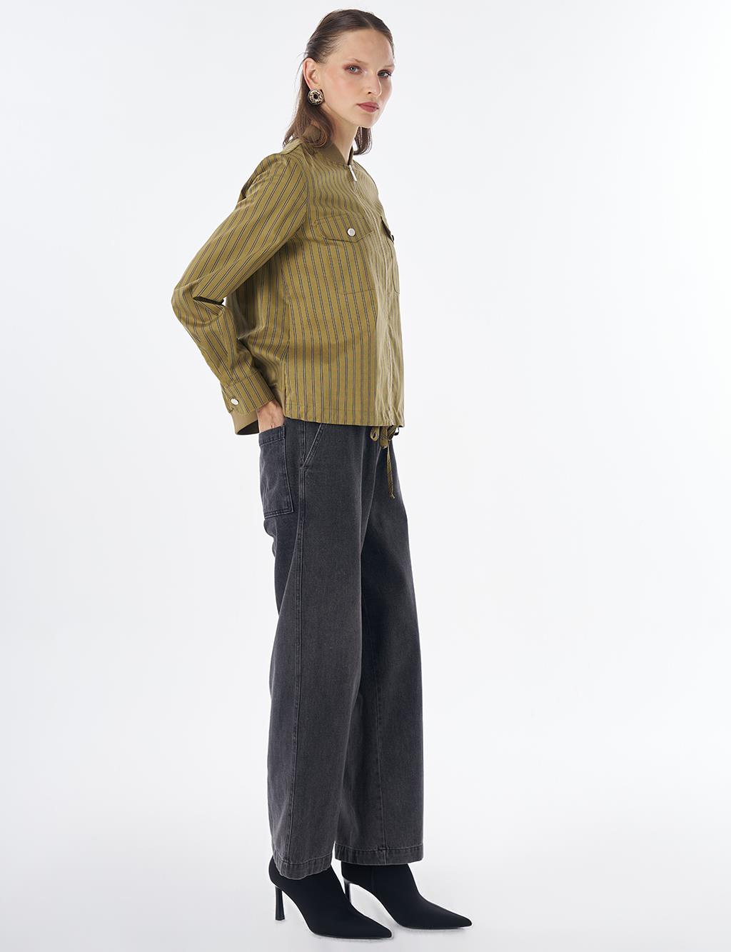 Cotton College Collar Blouse - Mustard