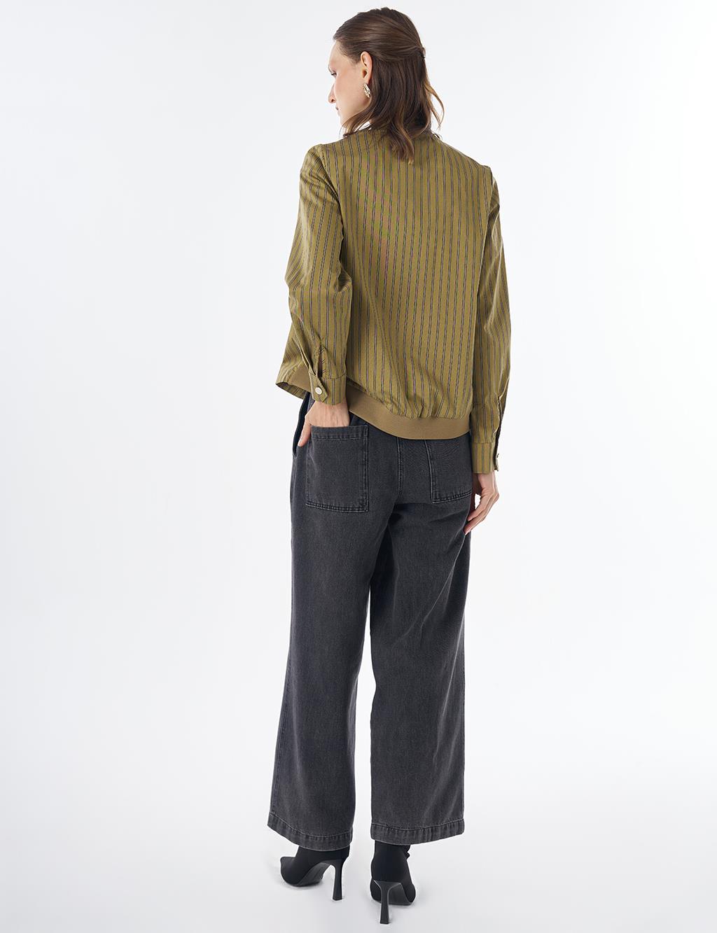 Cotton College Collar Blouse - Mustard