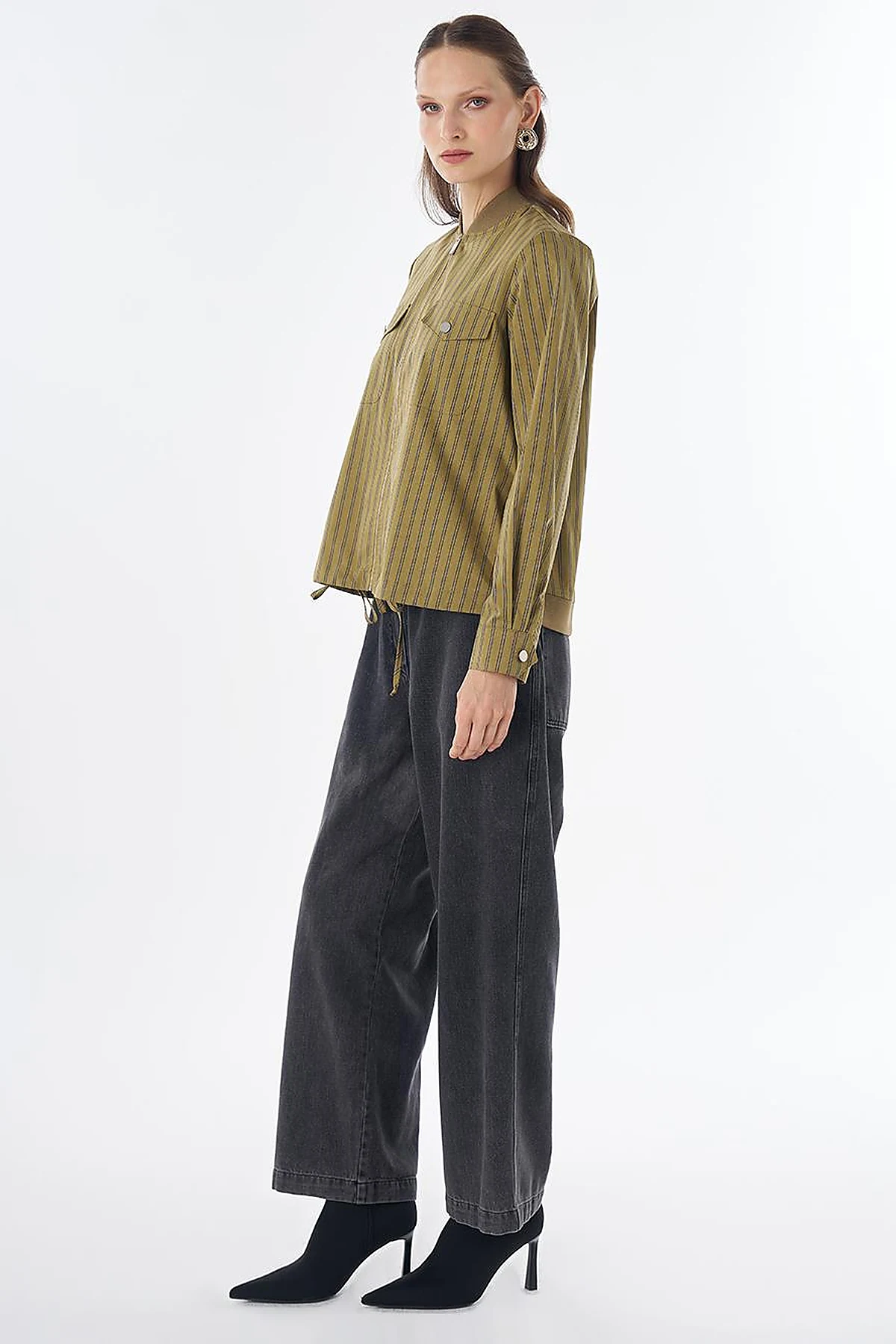 Cotton College Collar Blouse - Mustard