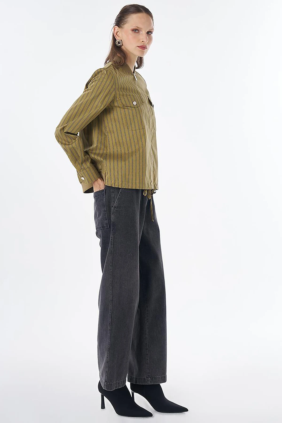 Cotton College Collar Blouse - Mustard