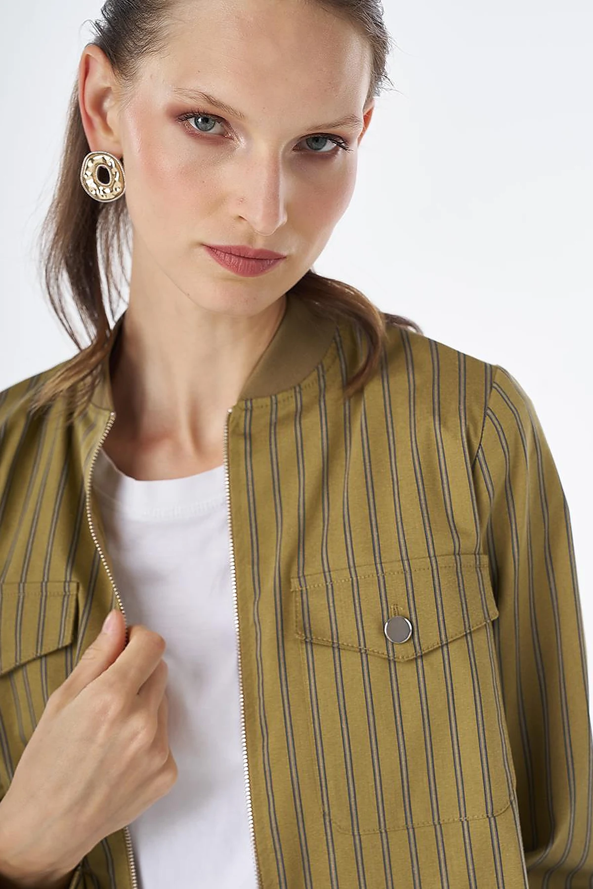 Cotton College Collar Blouse - Mustard