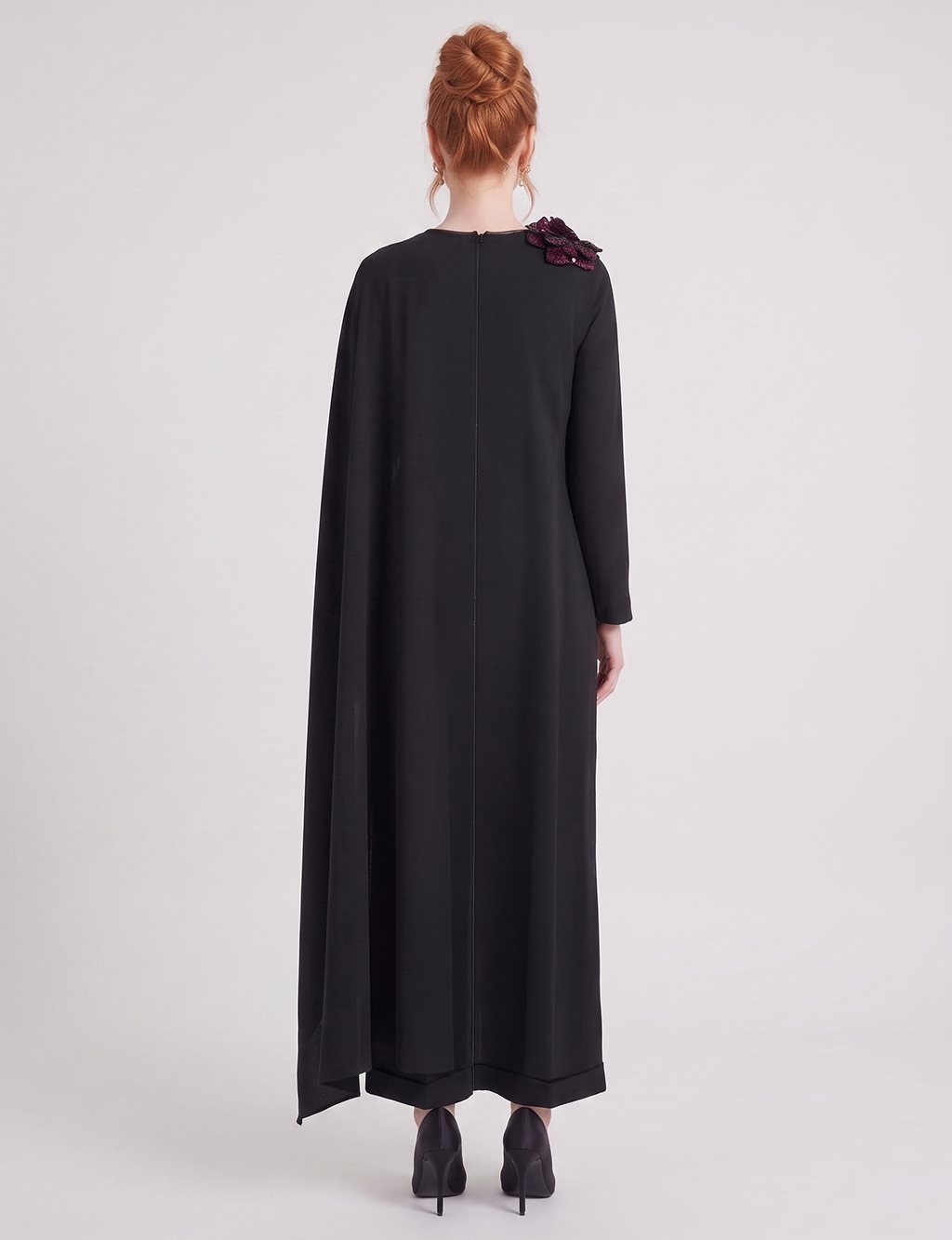 Elegant Embroidered Jumpsuit – Black
