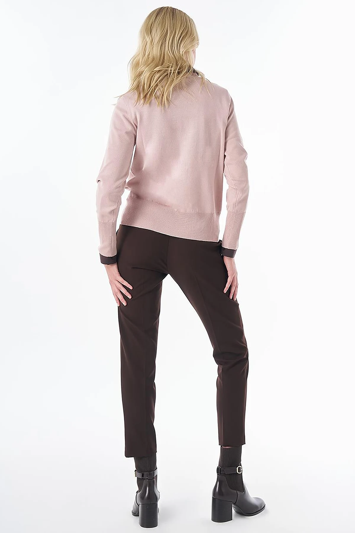 Basic Viscose Knit Sweater Powder