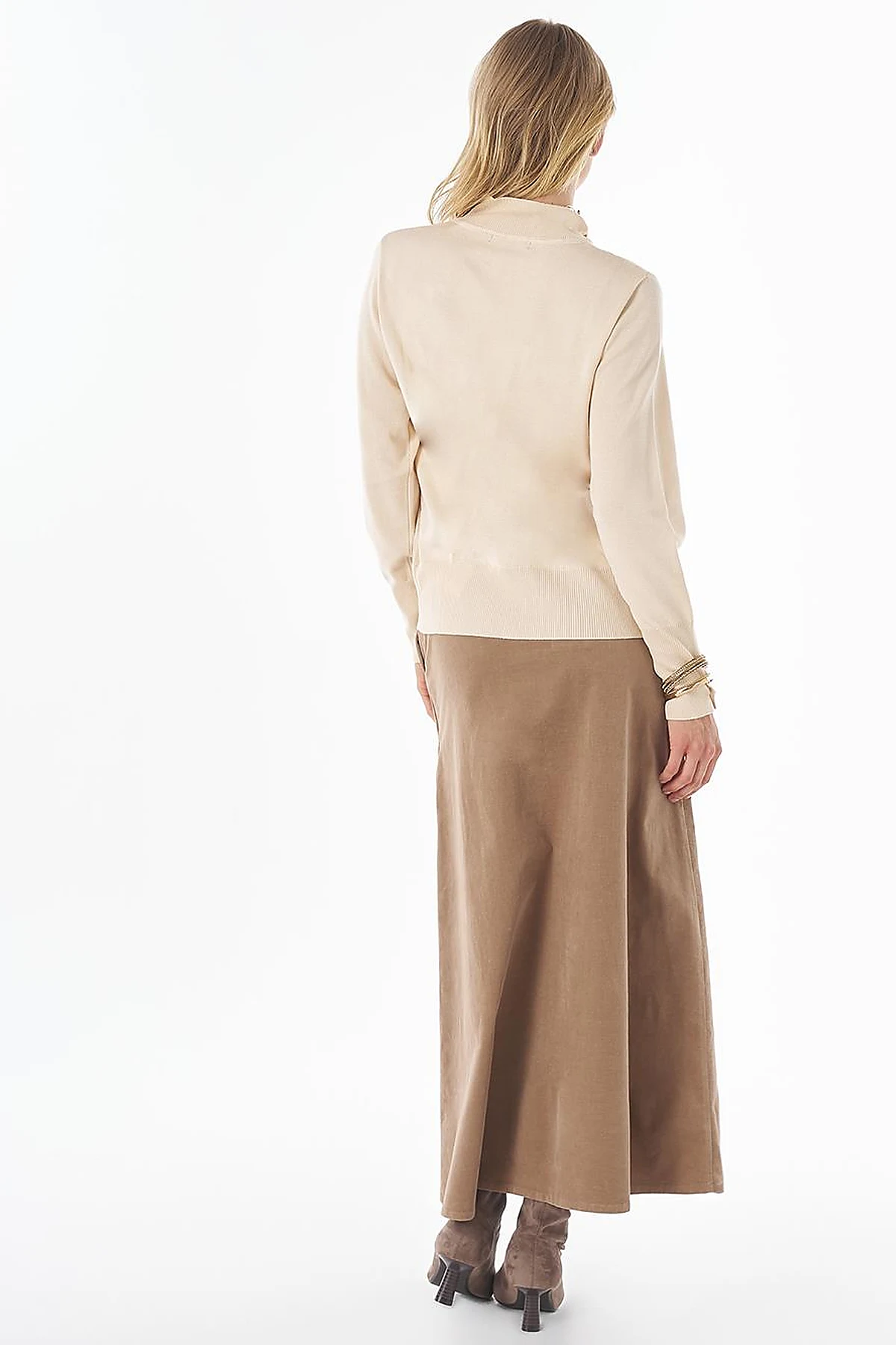 Basic Viscose Knit Sweater Stone 