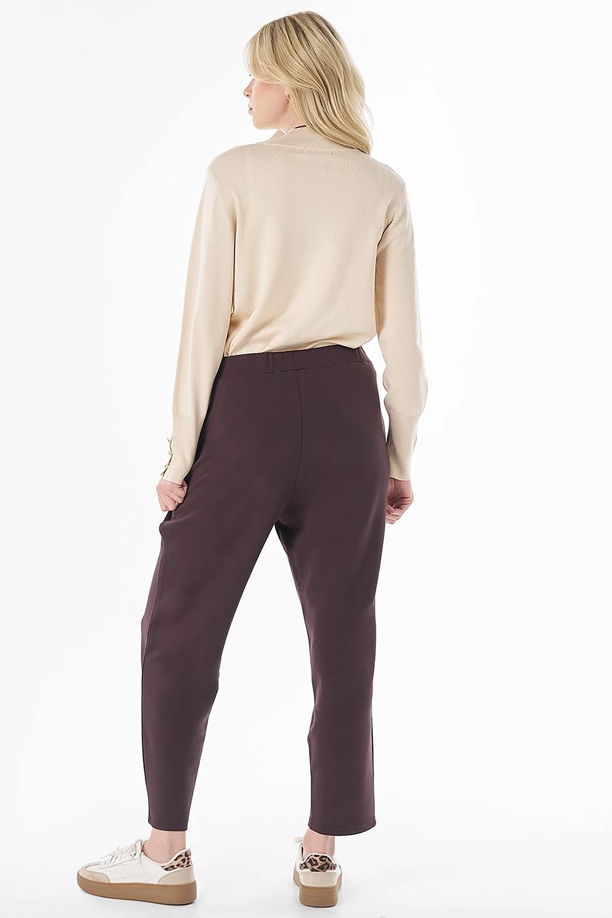 Bağcıklı Relax Fit Pantolon Kahve