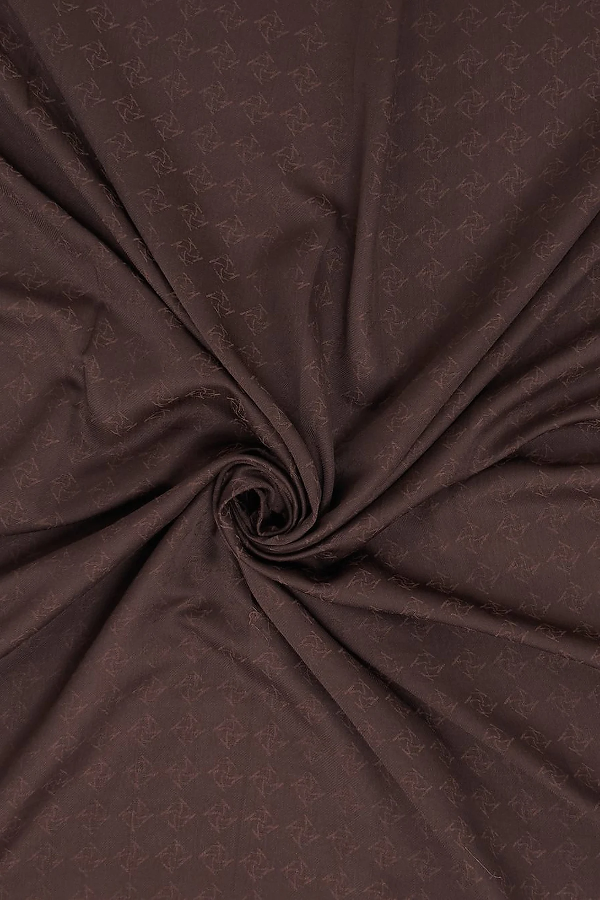 Monogram Patterned Scarf Brown