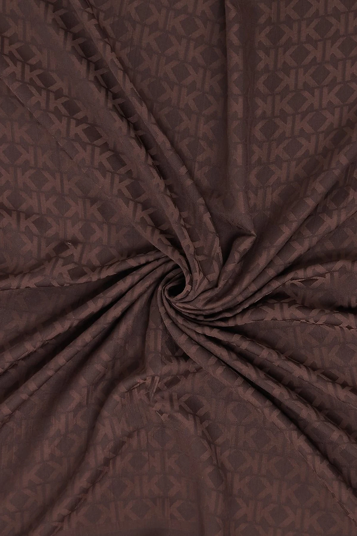 Logo Pattern Scarf Brown