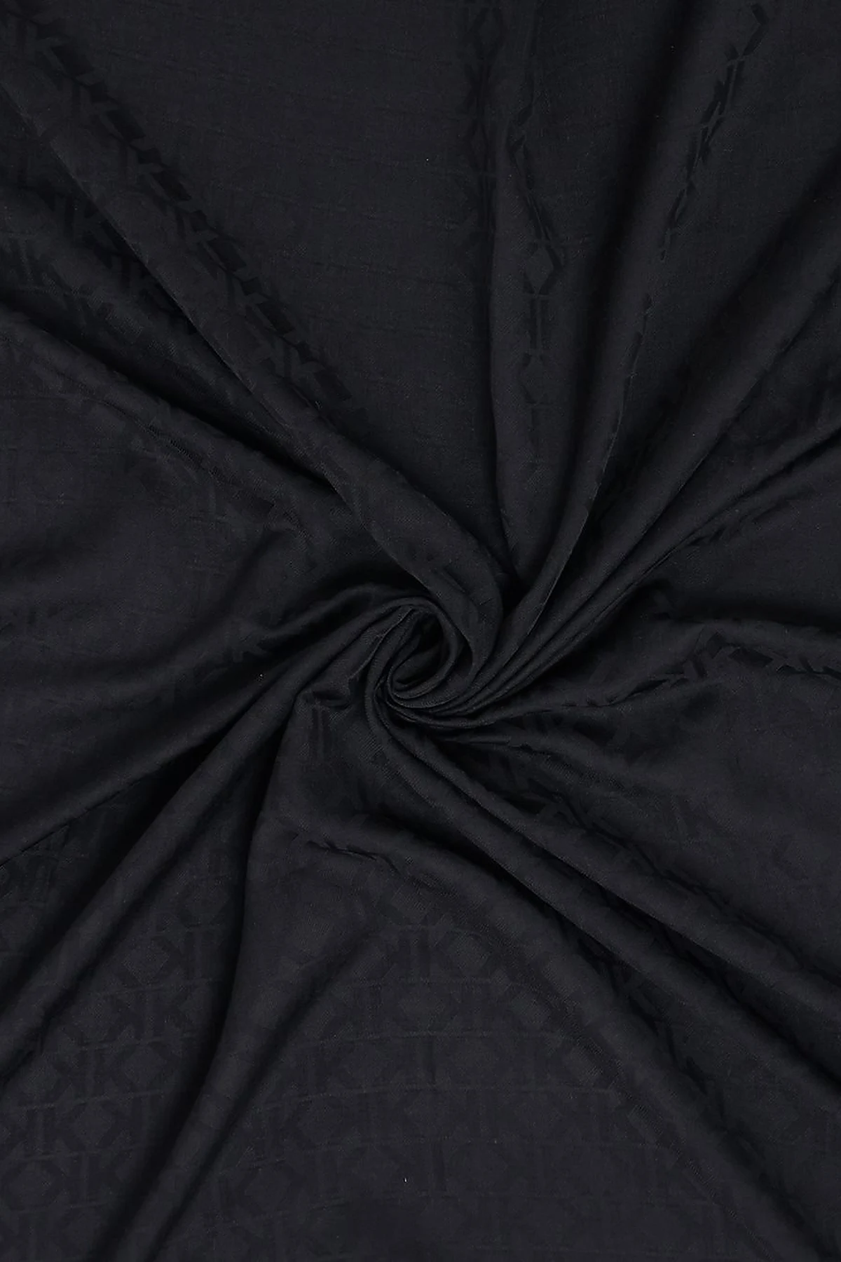 Logo Pattern Scarf Black