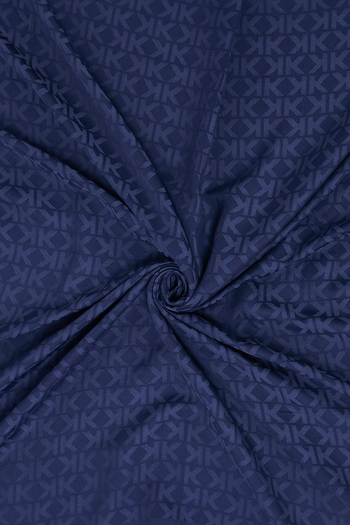 Logo Pattern Scarf Navy