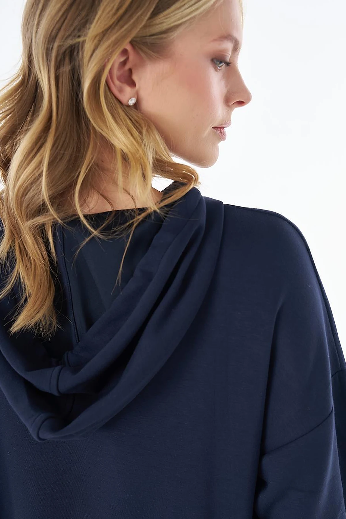 Kontrast Detaylı Sweatshirt Lacivert