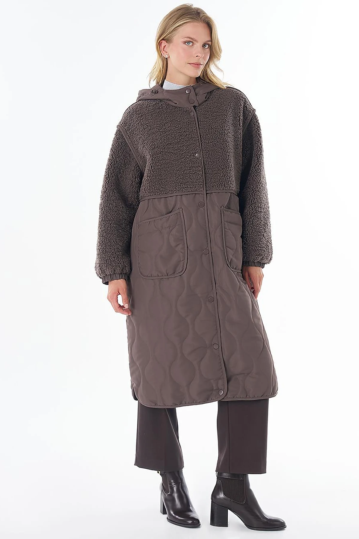 Hooded Anorak Jacket - Brown