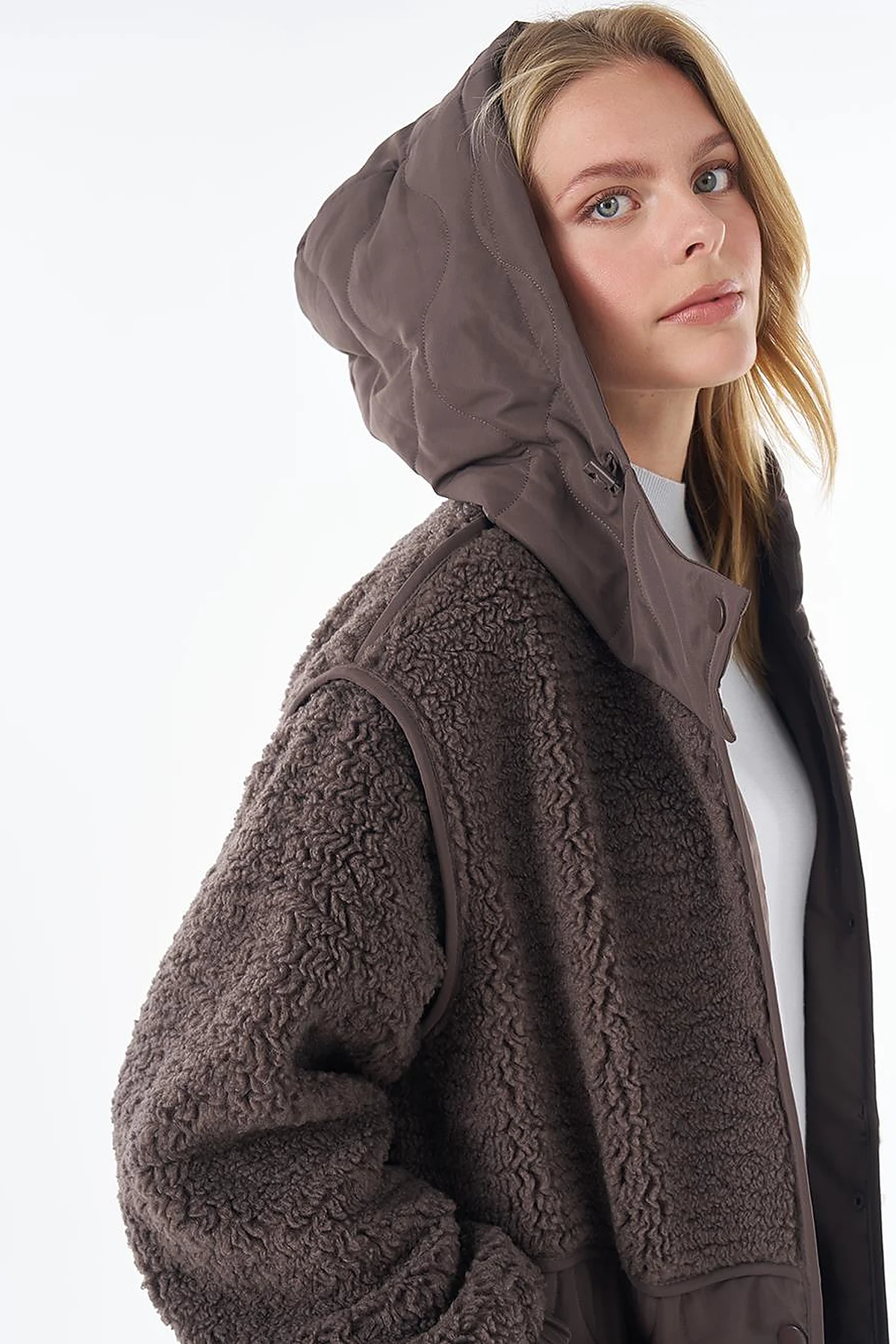Hooded Anorak Jacket - Brown