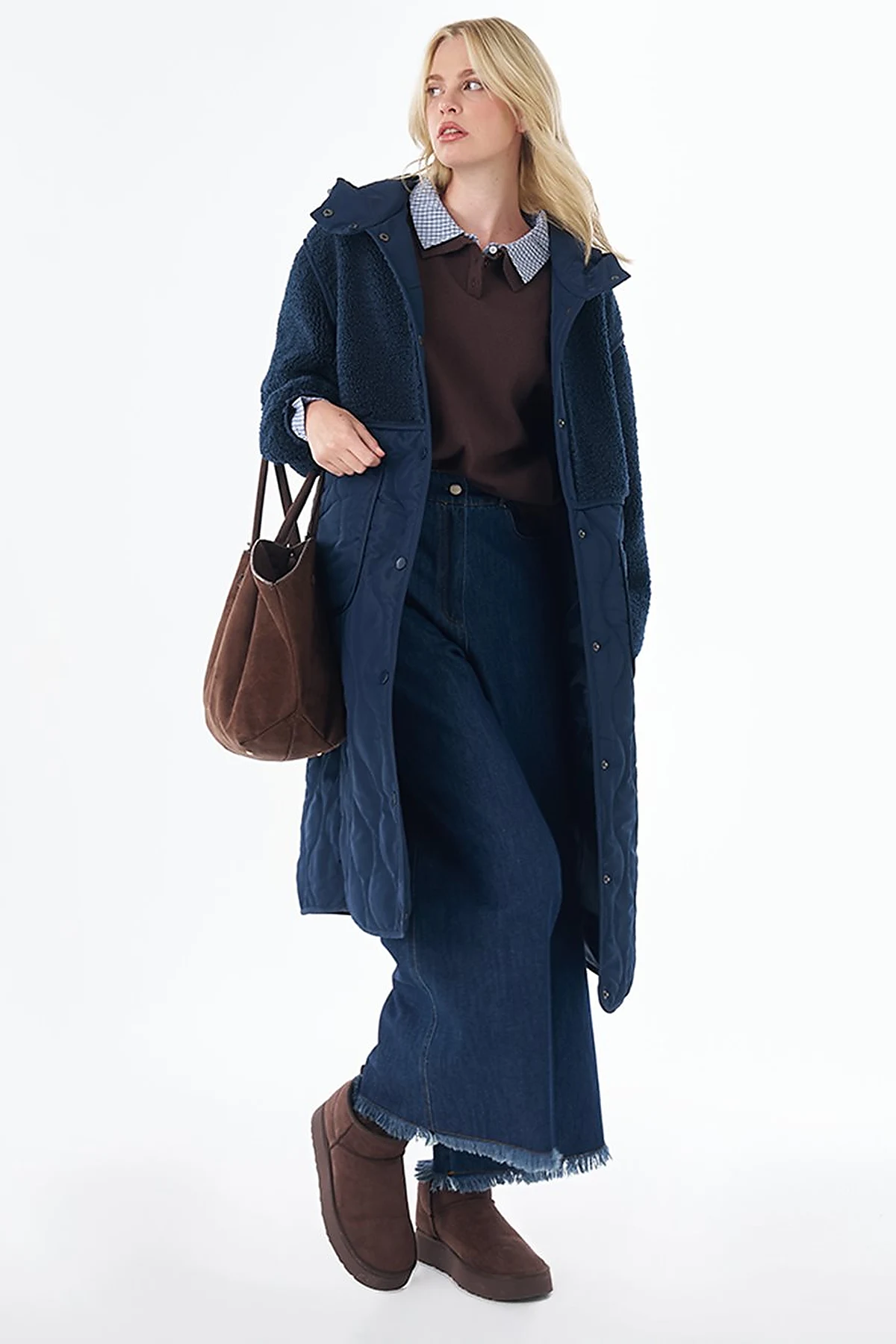 Hooded Anorak Jacket -Navy