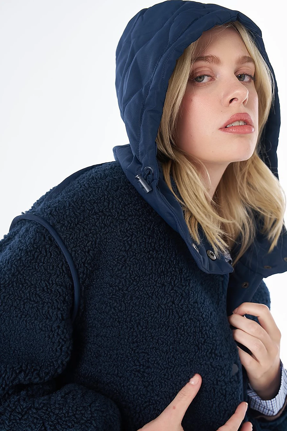 Hooded Anorak Jacket -Navy