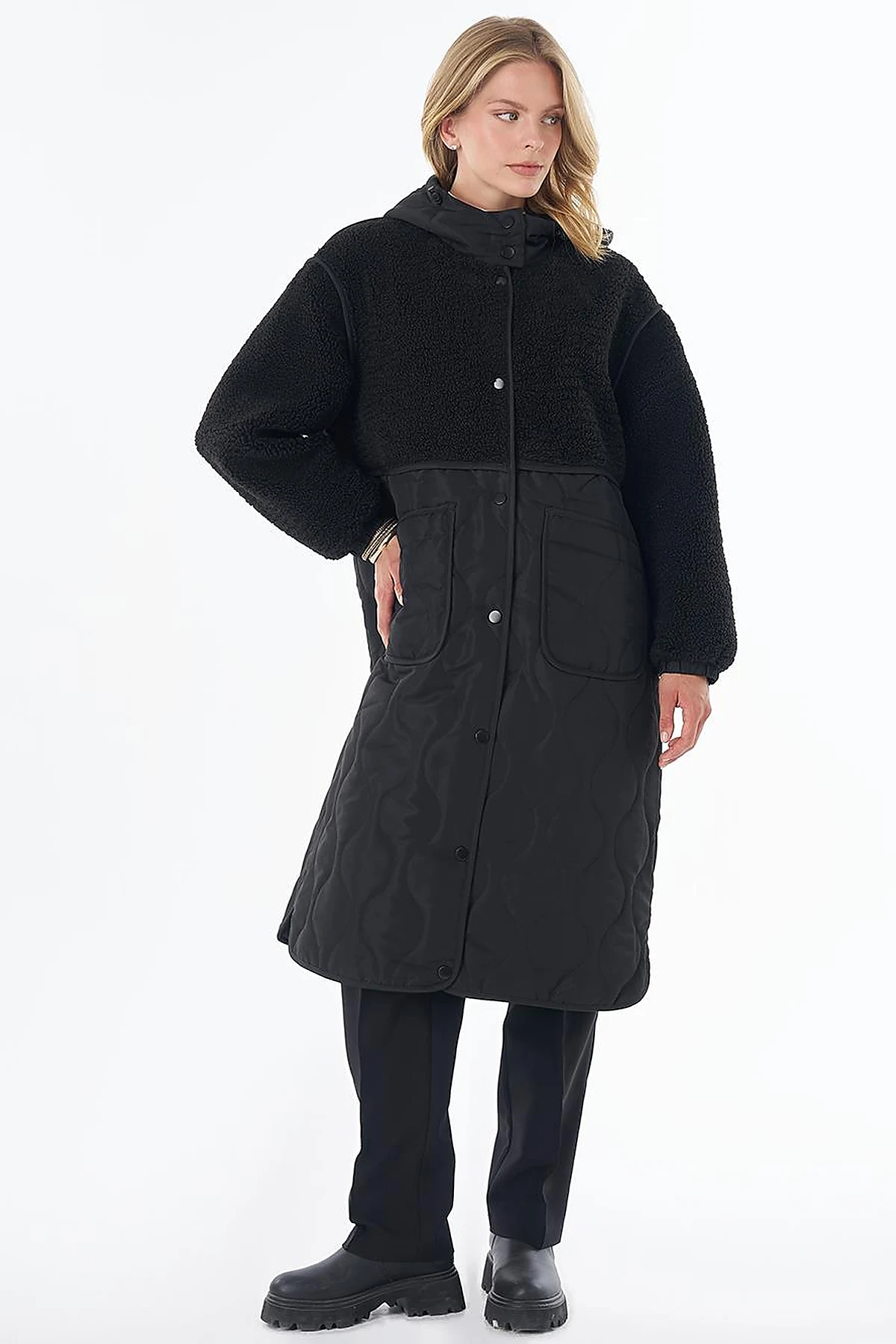 Hooded Anorak Jacket Black
