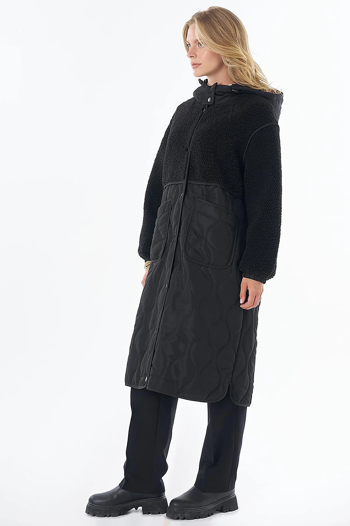 Hooded Anorak Jacket Black