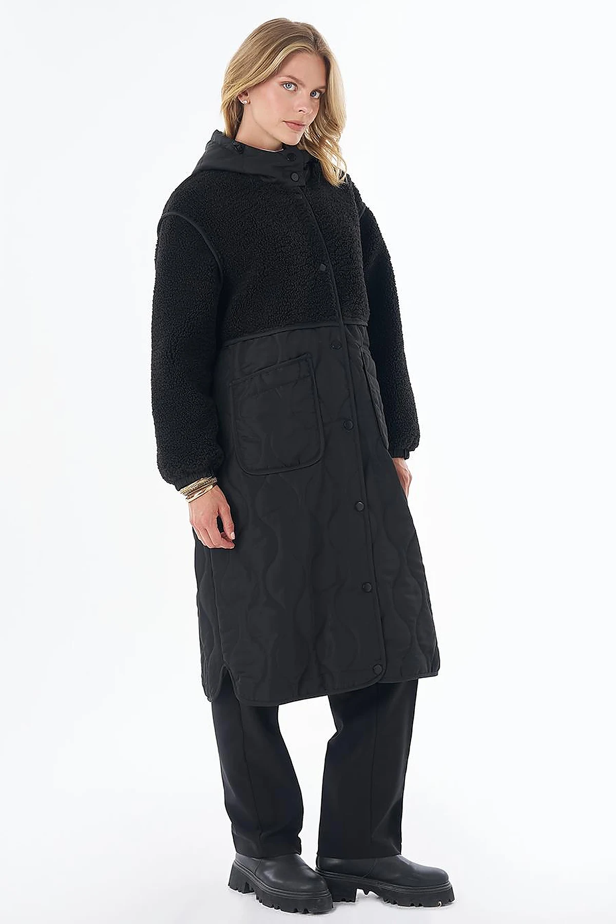Hooded Anorak Jacket Black