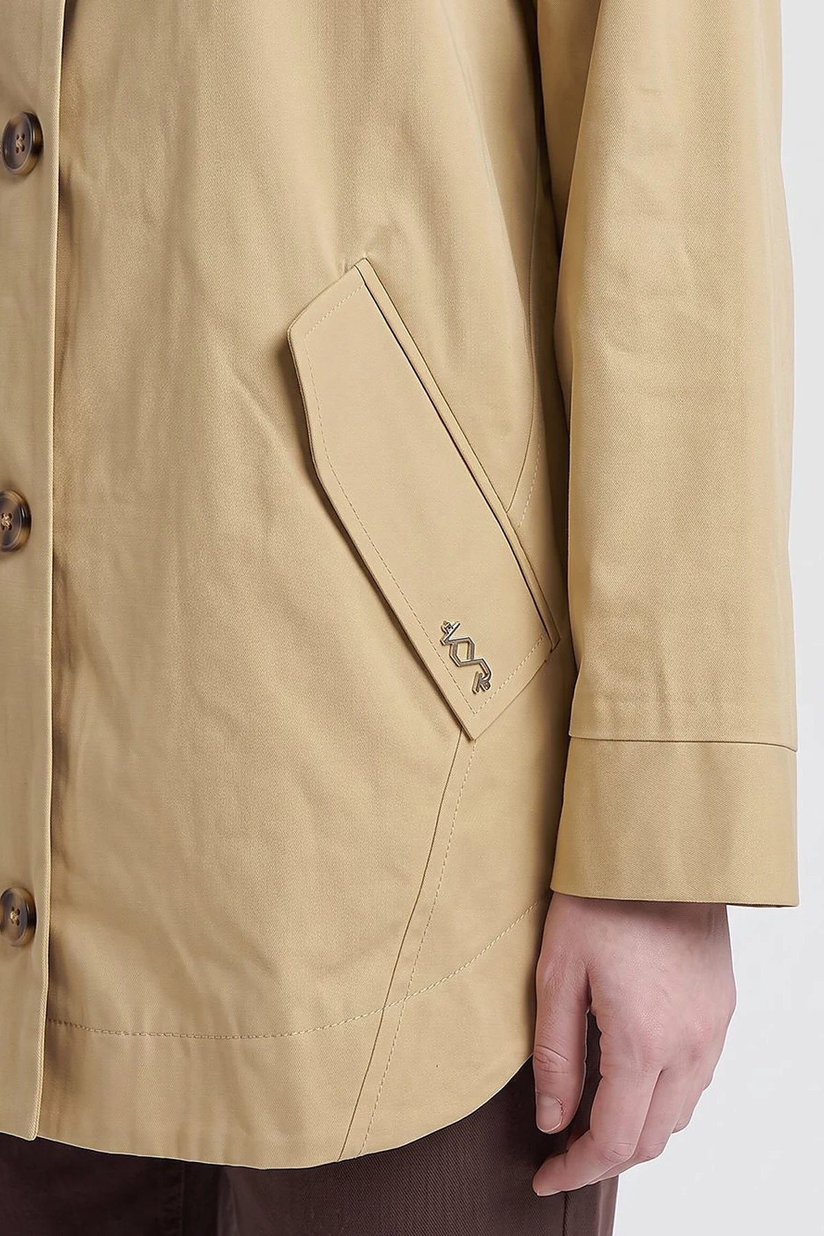 Hooded Short Trench Coat Light Yellow