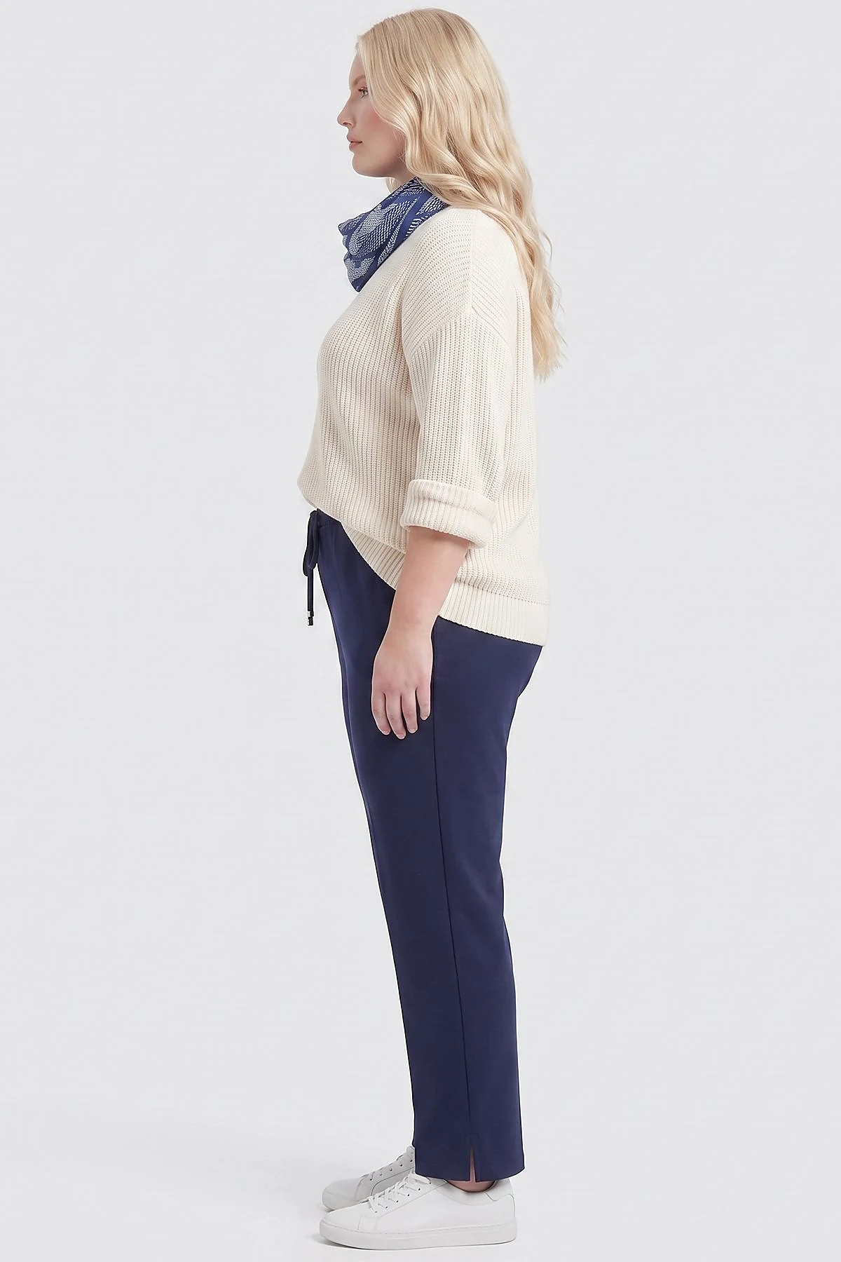 Rahat Kesim Rayon Pantolon Koyu Lacivert 