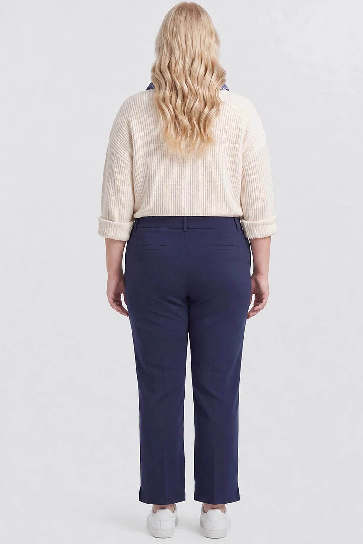 Rahat Kesim Rayon Pantolon Koyu Lacivert 