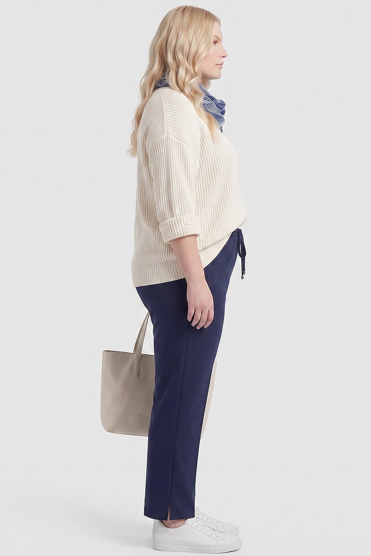 Rahat Kesim Rayon Pantolon Koyu Lacivert 