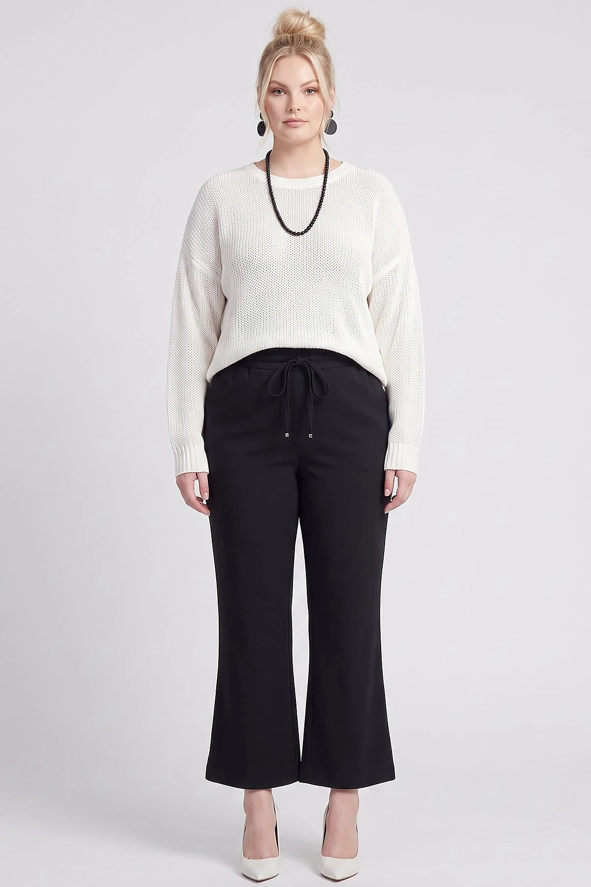 Rahat Kesim Rayon Pantolon Siyah 