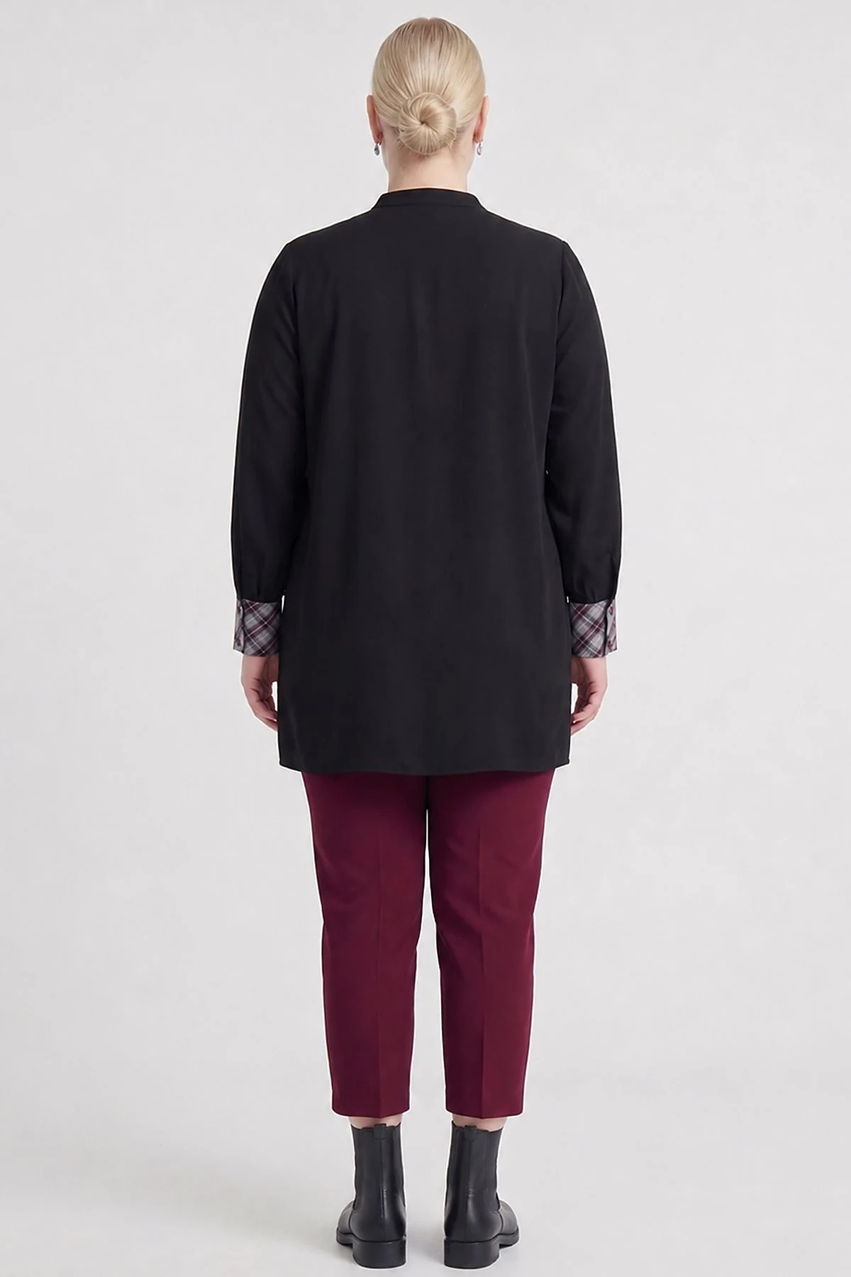 Mandarin Collar Blouse Black