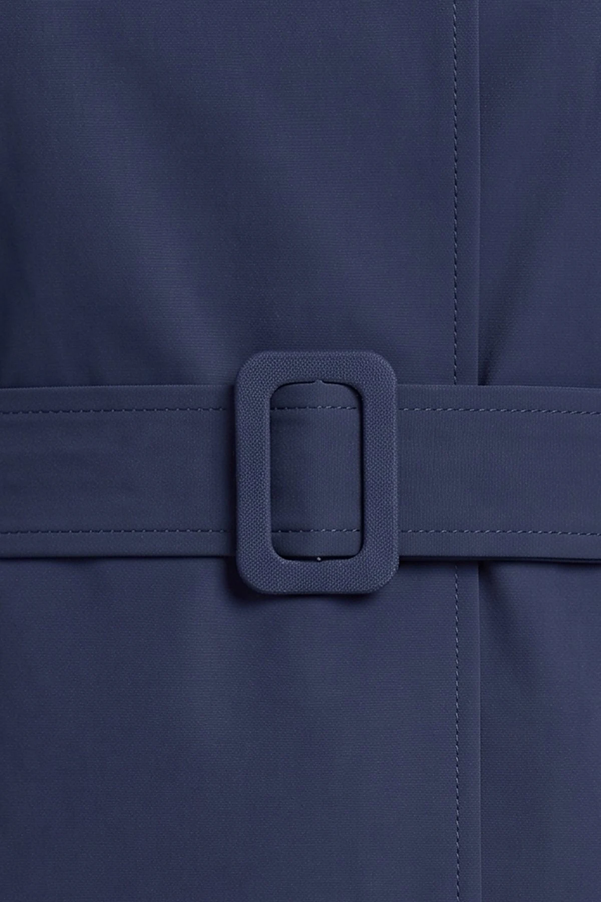 Belted Double-Breasted Trench Coat Dark Navy