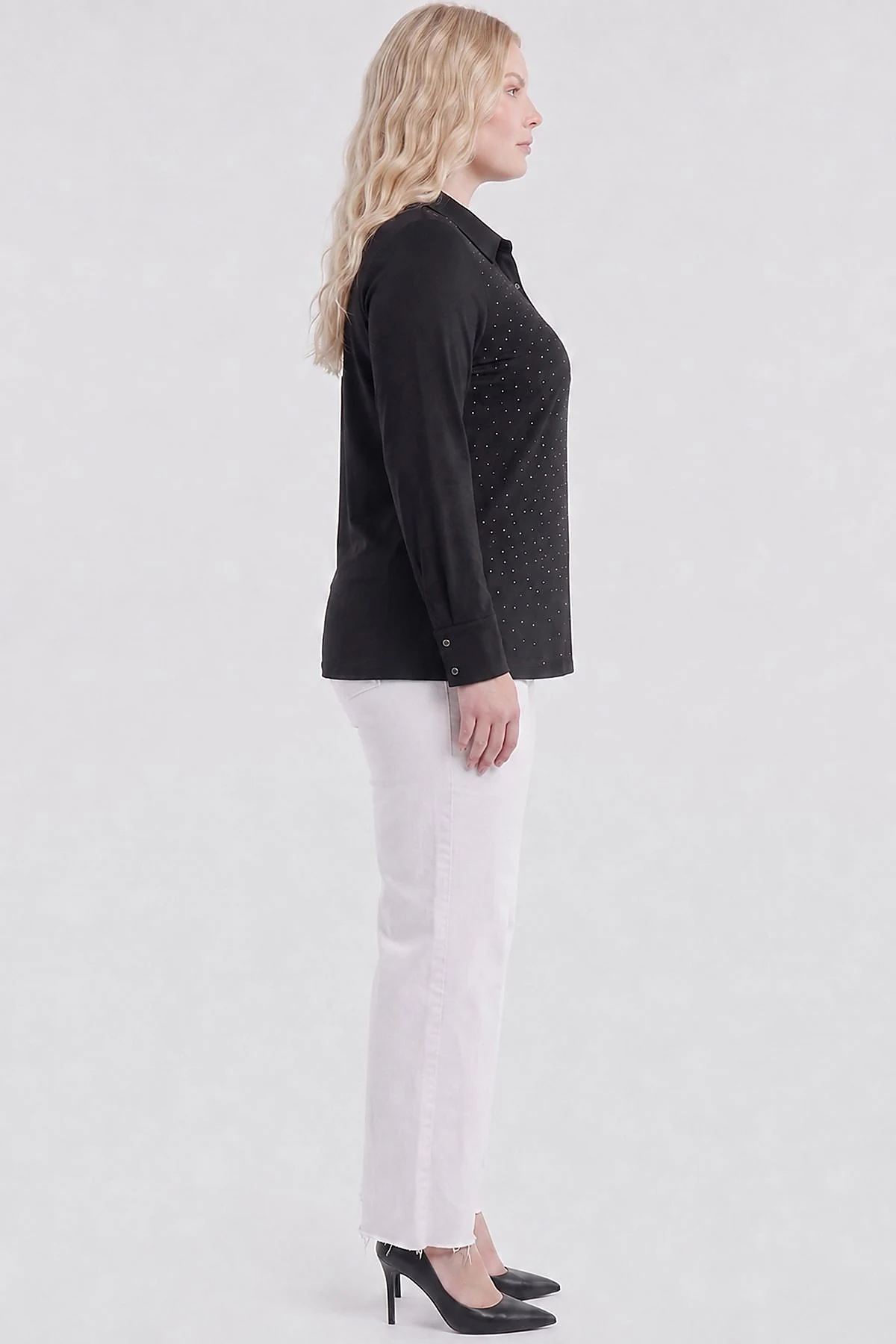 Hotfix Printed Modal Sweatshirt Black