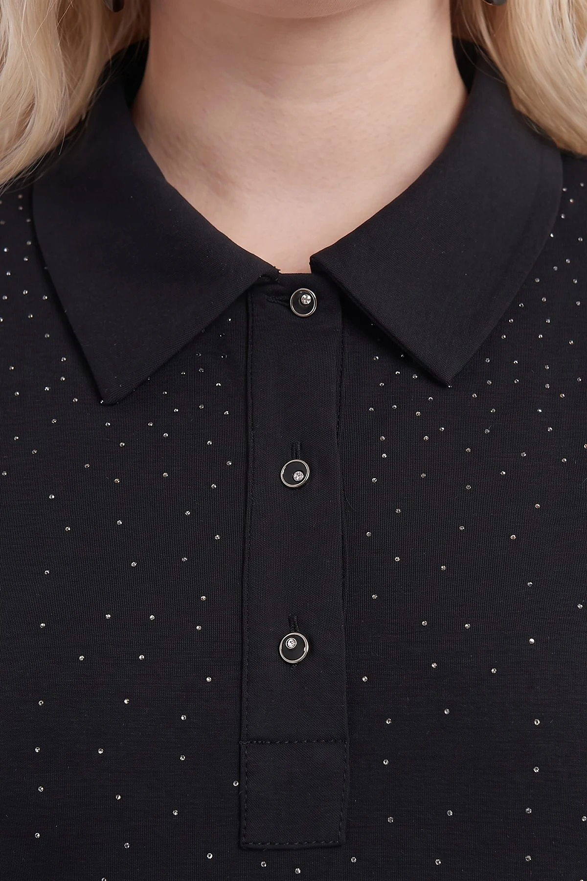 Hotfix Printed Modal Sweatshirt Black