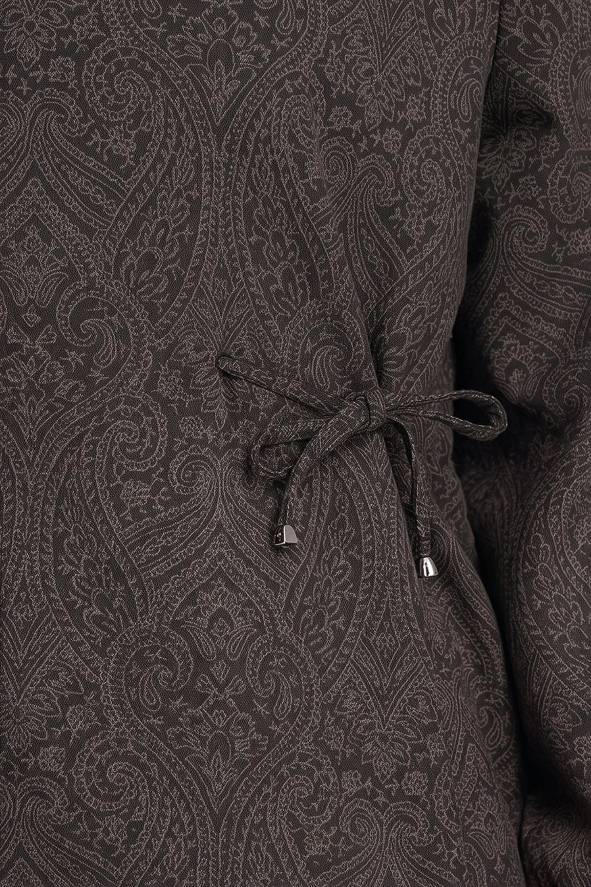 Varsity Collar Shawl Pattern Jacket Brown