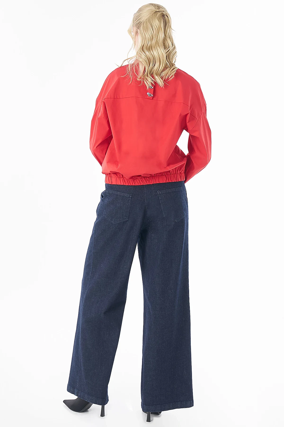 Embroidered Detail Blouse Red