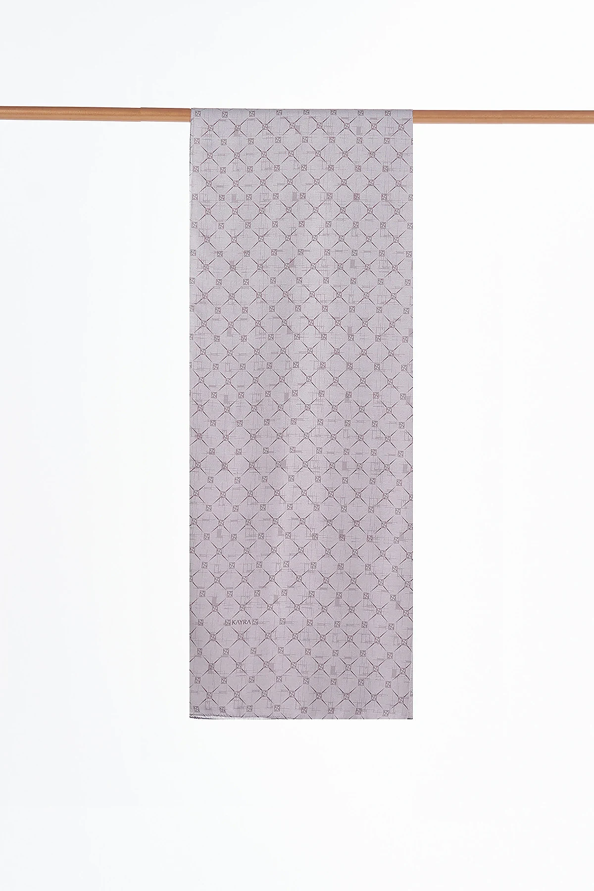 Monogram Desen Şal Açık Gri